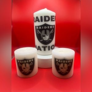 Raiders candle set